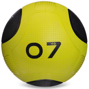 Медбол м'яч медичний Medicine Ball Zelart FI-2620-7 7кг зелений-чорний