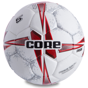 Мяч футбольный CORE PROF CR-002 №5 белый-красный