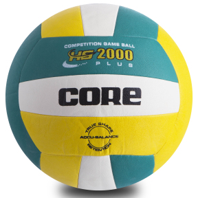 М'яч волейбольний CORE HYBRID CRV-029 №5 PU зелений-жовтий-білий
