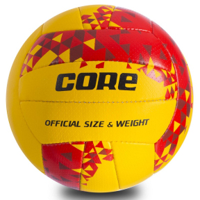Мяч волейбольный Composite Leather CORE CRV-033 №5 желтый-красный