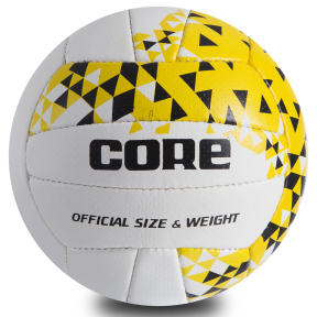 Мяч волейбольный Composite Leather CORE CRV-035 №5 белый-желтый