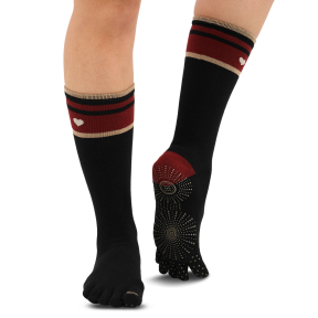 Гольфы для йоги и пилатеса с закрытыми пальцами нескользящие BLOOM YOGA SOCKS LB7150 размер 36-41 цвета в ассортименте