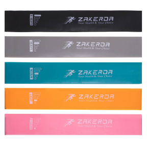 Набір резинок для вправ стрічки опору LOOP BANDS ZAKERDA FI-2823 5шт кольори в асортименті