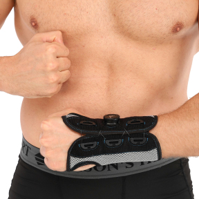 Фиксатор лучезапястного сустава-ортез бандаж на запястье  STOLL LL-1013 S-XL черный-серый