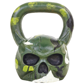 Гиря чавунна пофарбована Skull Zelart TA-5707-20 вага 20кг зелений