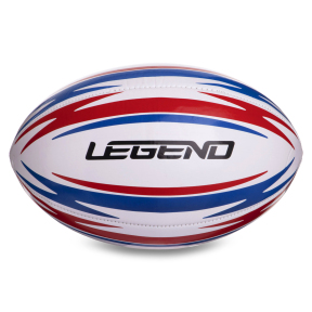 М'яч для регбі LEGEND R-3288 №5 PVC білий-червоний-синій