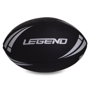Мяч для регби LEGEND R-3292 №4 PVC черный-белый