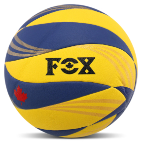 Мяч волейбольный FOX BA-9049 №5 PU Микрофибра желтый-синий