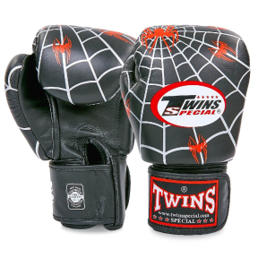 Боксерські рукавиці шкіряні TWINS FBGVL3-8C 10-14унцій чорний