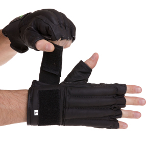 Снарядні рукавиці шкіряні ZELART VL-3097 розмір S-XL чорний