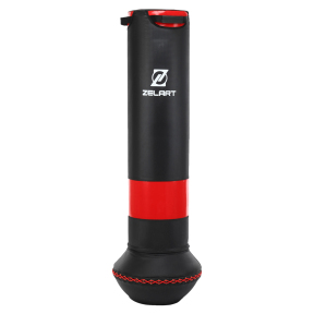 Мішок боксерський підлоговий Zelart BO-9654 висота 160см чорний-червоний
