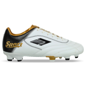 Бутсы футбольные подростковые DIFFERENT SPORT SG-600647-4 размер 35-39 белый-золотой