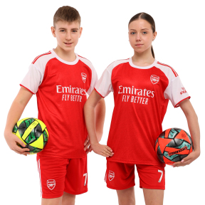 Форма футбольна дитяча із символікою футбольного клубу ARSENAL домашня 2026 SP-Sport CO-7349 20-30 червоний