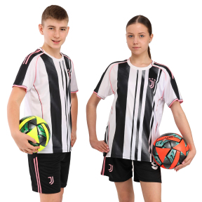 Форма футбольна дитяча із символікою футбольного клубу JUVENTUS домашня 2026 SP-Sport CO-7351 20-30 білий-чорний