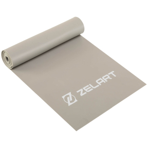 Лента эластичная для фитнеса и йоги Zelart FI-7796-4 серый