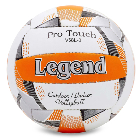 М'яч волейбольний LEGEND LG5405 №5 PU білий-оранжевий-чорний