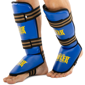 Защита голени и стопы Муай Тай, ММА, Кикбоксинг искусственная кожа BOXER NEW 2004-4-N M-XL цвета в ассортименте