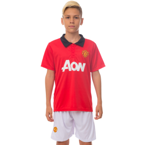 Форма футбольна дитяча з символікою футбольного клубу MANCHESTER домашня 2016 SP-Sport CO-3900-MAN S-XL червоний-білий