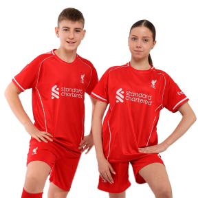 Форма футбольна дитяча із символікою футбольного клубу LIVERPOOL домашня 2025 SP-Sport CO-7355 20-30 червоний