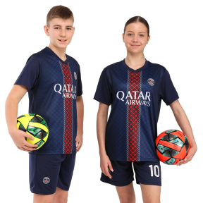 Форма футбольна дитяча із символікою футбольного клубу PSG домашня 2026 SP-Sport CO-7356 20-30 темно-синій