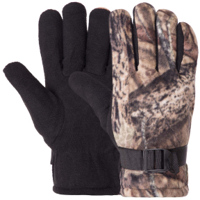Перчатки для охоты и рыбалки теплые с закрытыми пальцами SP-Sport BC-7389 размер универсальный Камуфляж Лес