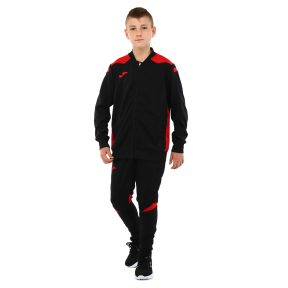 Костюм спортивный кофта на молнии и брюки Joma CHAMPIONSHIP VI 101953-106 6XS-2XL черный-красный