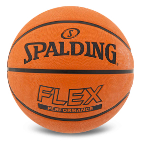 М'яч баскетбольний гумовий SPALDING FLEX 84606Y розмір 7 помаранчевий
