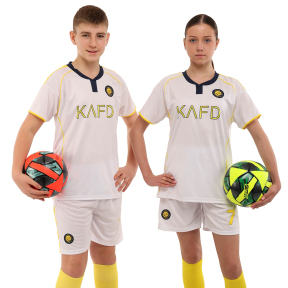 Форма футбольна дитяча із символікою футбольного клубу AL NASSR RONALDO 7 резервна 2026 SP-Sport CO-7361 20-30 білий