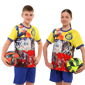 Форма футбольна дитяча RONALDO 7 SP-Sport CO-7364 20-30 жовтий-синій