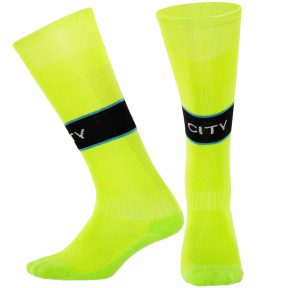 Гетри дитячі із символікою футбольного клубу SPOINT MANCHESTER CITY AWAY 2025 ETM2519-MC2 розмір 32-39 салатовий