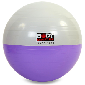 Мяч для фитнеса фитбол глянцевый Body Sk BB-001EPP-26 65см серый-фиолетовый