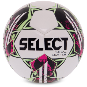 М'яч для футзалу SELECT FUTSAL LIGHT DB V22 Z-LIGHT-WG №4 білий-зелений