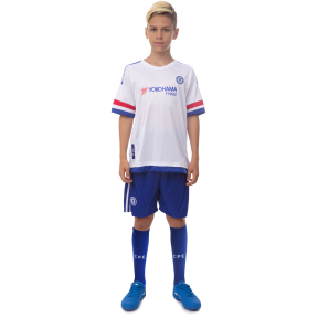 Комплект футбольной формы футболка, шорты и гетры SP-Sport CHELSEA 3900CH3-ETM1818B XS-XL белый-синий