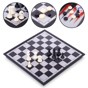 Набор настольных игр 3 в 1 на магнитах SP-Sport 9518 шахматы, шашки, нарды
