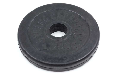 Блины (диски) обрезиненные SHUANG CAI SPORTS TA-1441-1_25S 30мм 1,25кг черный