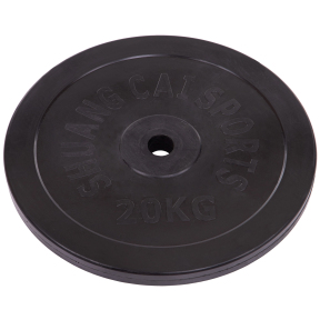 Блины (диски) обрезиненные SHUANG CAI SPORTS TA-2188-20S 30мм 20кг черный