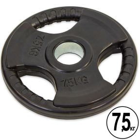 Блины (диски) обрезиненные Record TA-8122-7_5 52мм 7,5кг черный