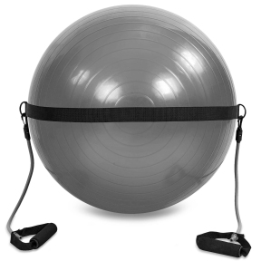 Мяч для фитнеса фитбол с эспандером и ремнем для крепления PRO-SUPRA FI-0702B-75 75см цвета в ассортименте