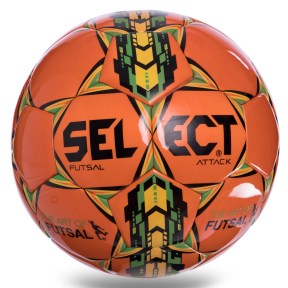 Мяч для футзала SELECT ATTACK FB-4766-OR №4 PU клееный оранжевый
