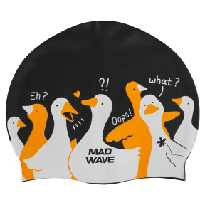 Шапочка для плавания силиконовая для взрослых MadWave Goose M055454 цвета в ассортименте