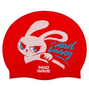 Шапочка для плавання силіконова для дорослих MadWave Bunny M057415 кольори в асортименті