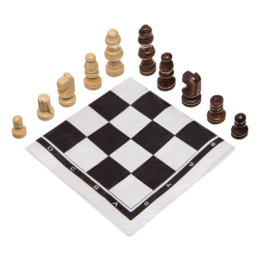Шахматные фигуры с полотном SP-Sport 18P пешка-1,7 см дерево