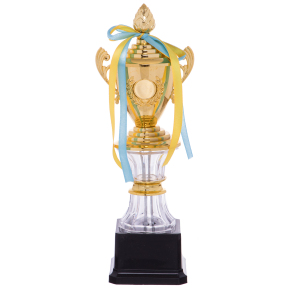 Кубок спортивний з ручками і кришкою SP-Sport GLORY C-K078B висота 30см золотий