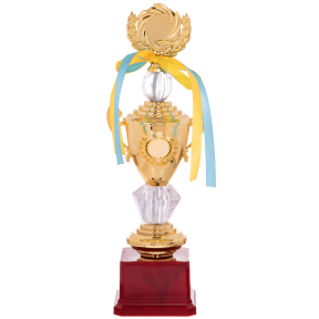 Кубок спортивный с ручками и крышкой SP-Sport HIT C-K978B высота 30,5см золотой