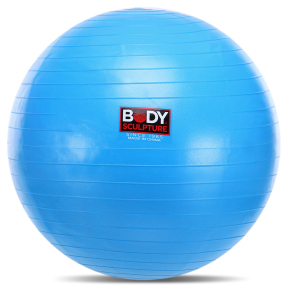 Фітбол м'яч для фітнесу глянцевий BODY SCULPTURE BJBB-001TBL-26N ø65см синій