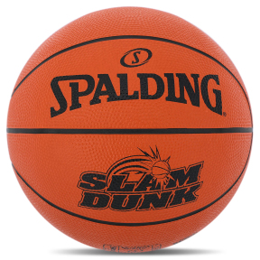 М'яч баскетбольний гумовий SPALDING SLAM DUNK 84584Z №5 помаранчевий