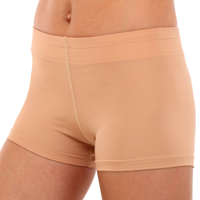 Шорты телесные для танцев и гимнастики под купальник или сценический костюм ALEMA 10-28 рост 116-170см бежевый