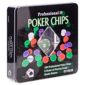 Набір для покеру в металевій коробці SP-Sport IG-2033 100 фішок