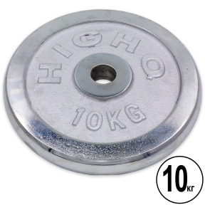 Блины (диски) хромированные HIGHQ SPORT TA-1454-10S 30мм 10кг хром