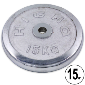Блины (диски) хромированные HIGHQ SPORT TA-1455-15S 30мм 15кг хром